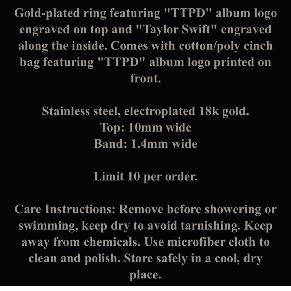 TTPD Ring - Picture 2 of 2